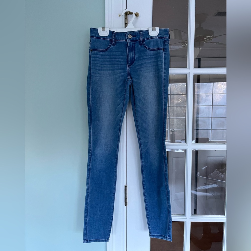 Mid Wash Stretchy Skinny Jeans